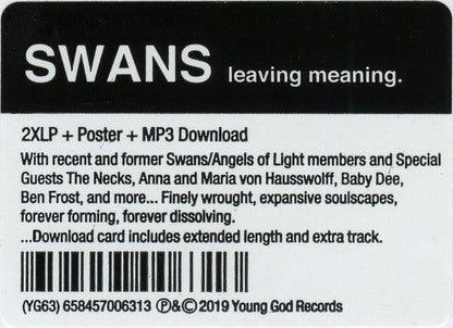 Swans- Leaving Meaning { vinyl }
